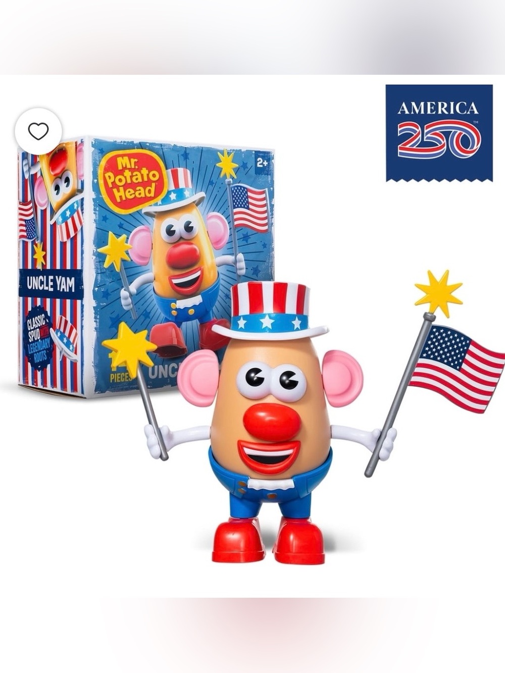 New in Box Mr. Potato Head Uncle Yam Exclusive 250th Anniversary 14 Piece Figure